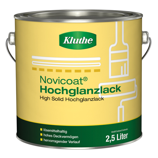 Kluthe Novicoat Hochglanzlack 1,0 lt Weißlack, aromatenfrei, innen und außen